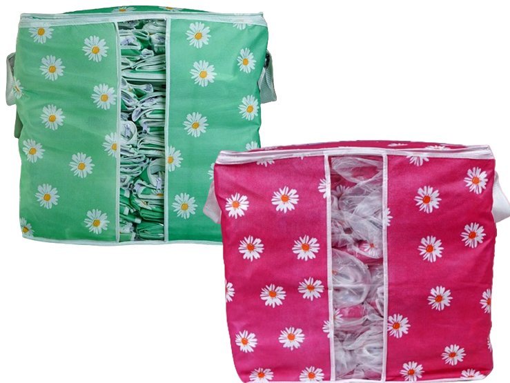 Cloth Storage Bag-Flower-Printed-Green-Non-Woven-Storage-decembery-best-product-page